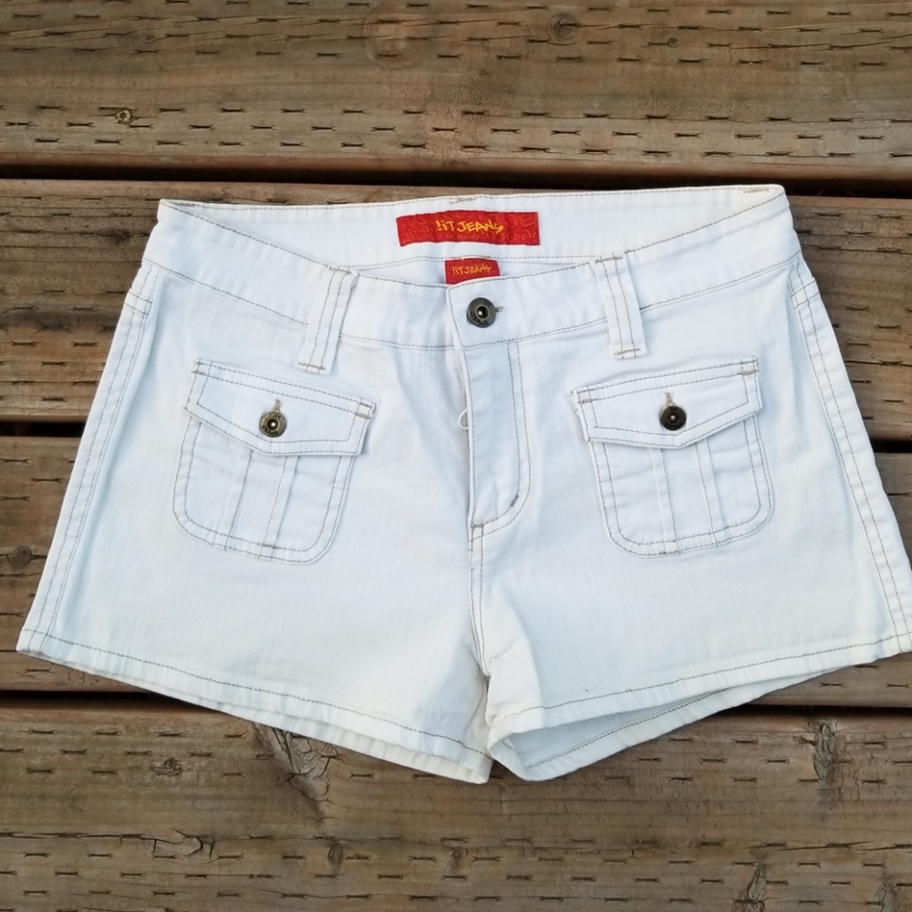 White Jean Shorts